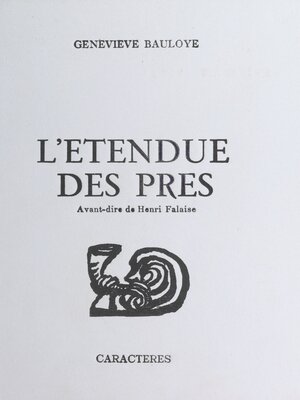 cover image of L'Étendue des prés